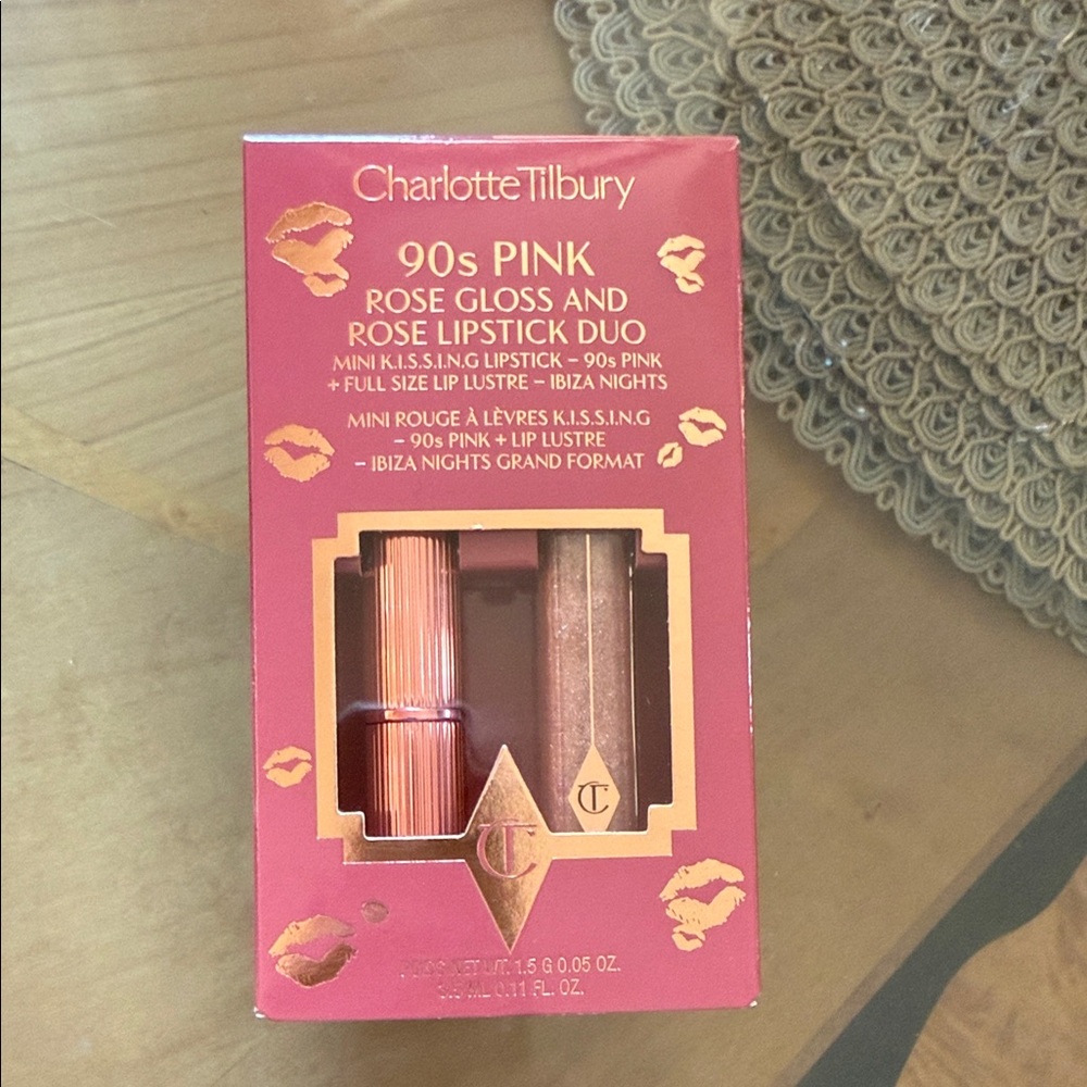 Charlotte Tilbury 90s Pink Lip Gloss and Lipstick Set